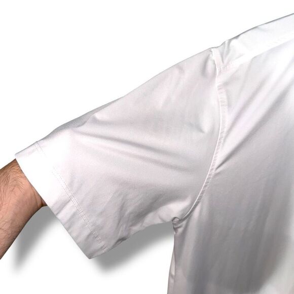 Bald Head Blues White Performance Golf Polo Shirt Size L - Picture 7 of 9